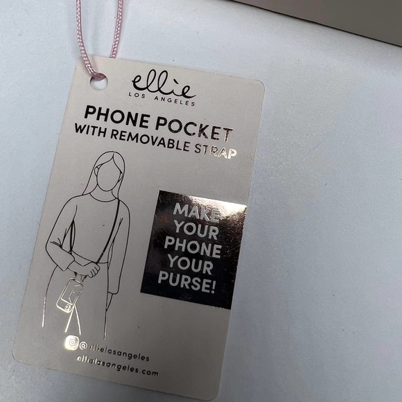 Nordstrom Silver Metallic Phone Pocket Crossbody Wallet Case RFID - Picture 4 of 10